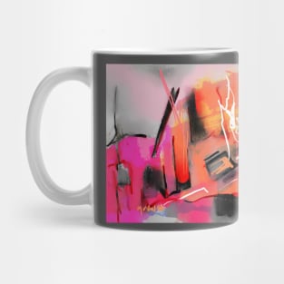 Pink and orange London abstract Mug